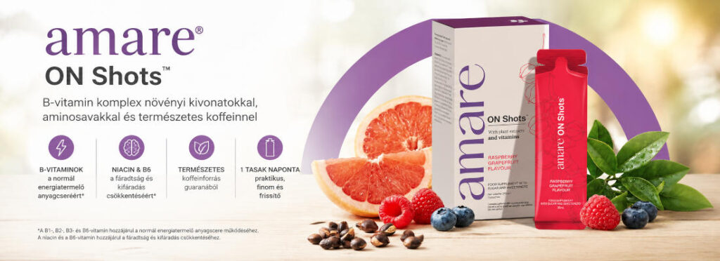 Amare ON Shots™ – B-vitaminok és természetes koffein a mindennapokra